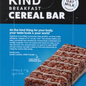 KIND Breakfast Cereal Bars, Gluten Free Snacks, Chocolate with Almonds, 9.3oz Box (6 Bars)