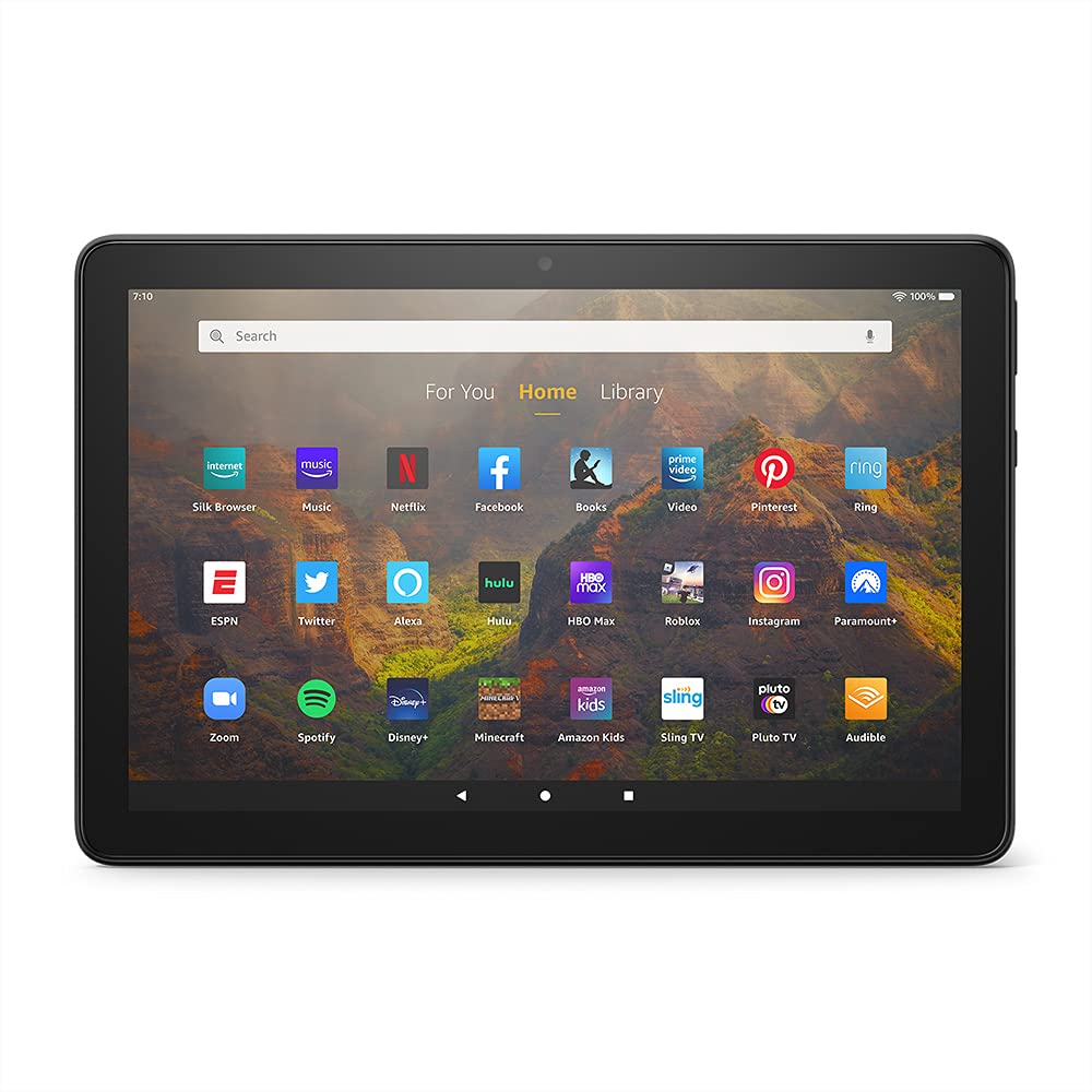 Fire HD 10 Tablet (32 GB, Black, Lockscreen Ad Supported) + 2-Year Protection Plan