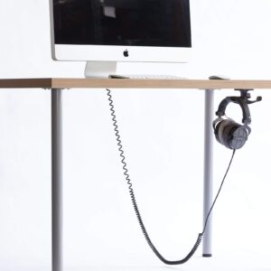 Elevation Lab The Anchor Pro (2-Pack) - Extra Strong Under-Desk Headphone Stand Mount with Built-in Cord Management