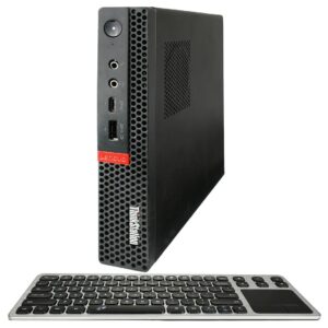 lenovo thinkcentre m700q desktop mini computer intel i5-6500t 4k, 32gb ddr4 ram new 512gb ssd, built-in ax210 wi-fi 6e, hdmi win10 pro, wireless keyboard with touchpad, htpc combination(renewed)