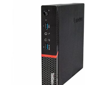 Lenovo ThinkCentre M700q Desktop Mini Computer Intel i5-6500T 4K, 32GB DDR4 RAM New 512GB SSD, Built-in AX210 Wi-Fi 6E, HDMI Win10 Pro, Wireless Keyboard with Touchpad, HTPC Combination(Renewed)