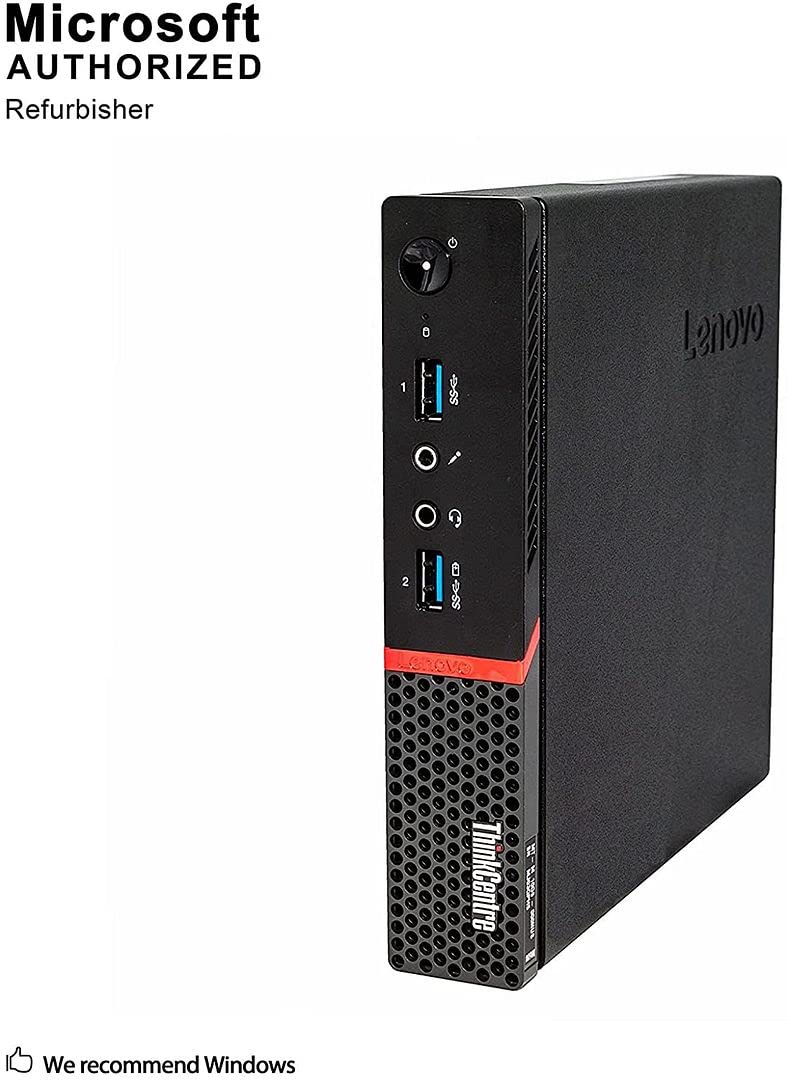 Lenovo ThinkCentre M700q Desktop Mini Computer Intel i5-6500T 4K, 32GB DDR4 RAM New 512GB SSD, Built-in AX210 Wi-Fi 6E, HDMI Win10 Pro, Wireless Keyboard with Touchpad, HTPC Combination(Renewed)