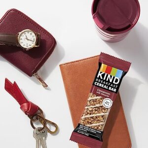 KIND Breakfast Cereal Bars, Gluten Free Snacks, Cinnamon with Almonds, 9.3oz Box (6 Bars)