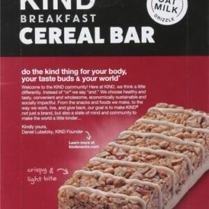 KIND Breakfast Cereal Bars, Gluten Free Snacks, Cinnamon with Almonds, 9.3oz Box (6 Bars)