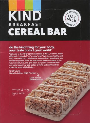 KIND Breakfast Cereal Bars, Gluten Free Snacks, Cinnamon with Almonds, 9.3oz Box (6 Bars)