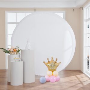outpain 6.5ft white round arch backdrop cover for 6.5ft/6.6ft circle arch stand wrinkle resistant white circle arch backdrop cover for wedding, birthday, baby shower decorations