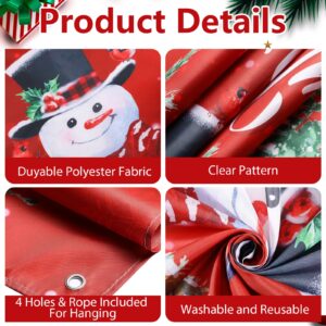 Christmas Backdrop Merry Christmas Party Decoration Christmas Photo Banner Signs Xmas Photography Background Photo Props for Winter New Year Xmas Eve Family Party Decoration Supplies (Snowman)