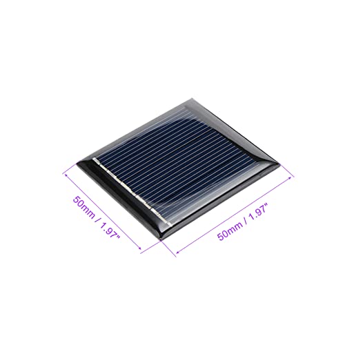 DMiotech 5 Pack 2.5V 100mA 50mm x 50mm Mini Solar Panel Cell for DIY Electric Power Project