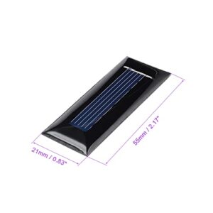 DMiotech 5 Pack 0.5V 80mA 55mm x 21mm Mini Solar Panel Cell for DIY Electric Power Project