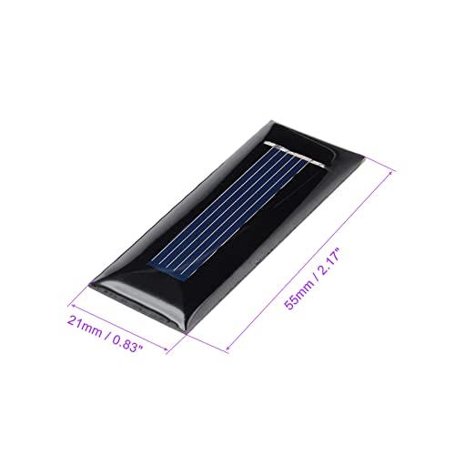 DMiotech 5 Pack 0.5V 80mA 55mm x 21mm Mini Solar Panel Cell for DIY Electric Power Project