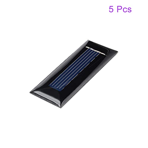 DMiotech 5 Pack 0.5V 80mA 55mm x 21mm Mini Solar Panel Cell for DIY Electric Power Project