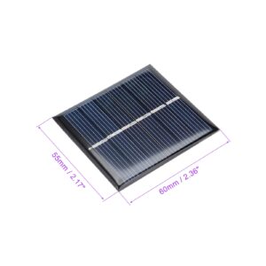 DMiotech 5 Pack 3V 110mA 60mm x 55mm Mini Solar Panel Cell for DIY Electric Power Project