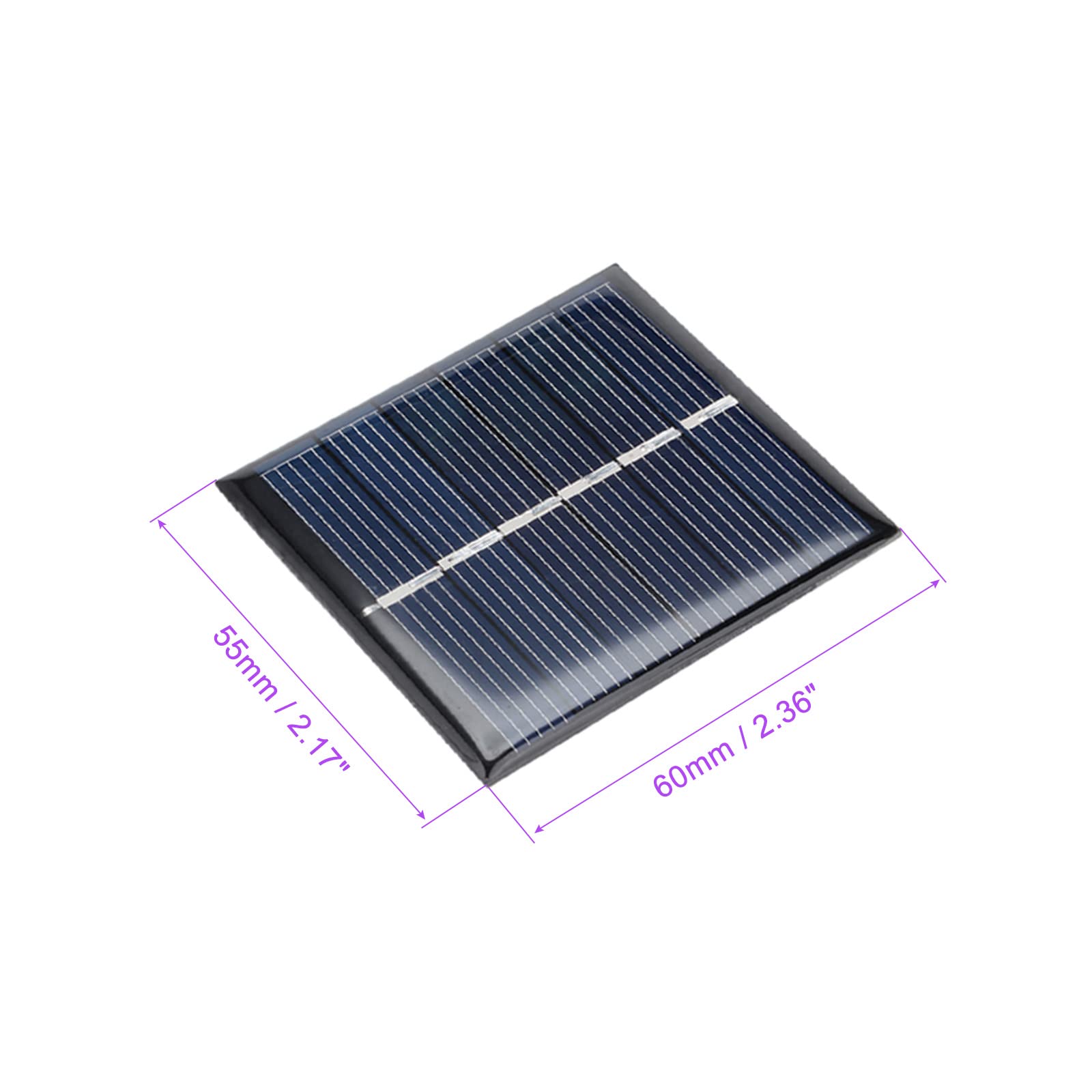 DMiotech 5 Pack 3V 110mA 60mm x 55mm Mini Solar Panel Cell for DIY Electric Power Project