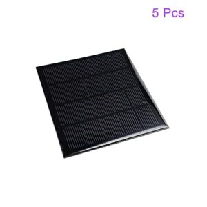 DMiotech 5 Pack 5V 300mA 104mm x 140mm Mini Solar Panel Cell for DIY Electric Power Project