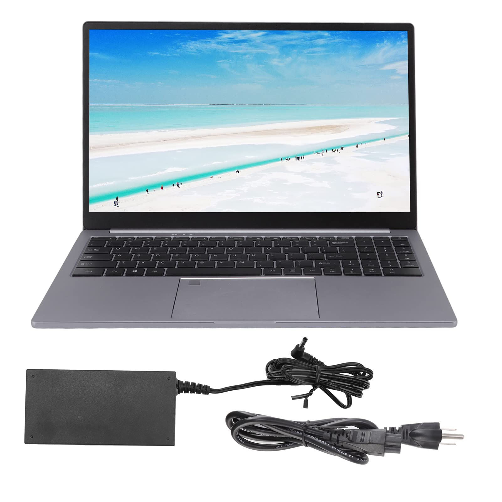 15.5in Laptop, DDR4 2666MHz Space Gray Computer Laptop 15.5in HD IPS Screen for Work US Plug