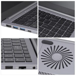 15.5in Laptop, DDR4 2666MHz Space Gray Computer Laptop 15.5in HD IPS Screen for Work US Plug