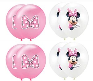 18pcs minnie mickey mouse birthday party balloons, minnie mickey mouse party balloons kids party supplies decorations favors (balloons 18pcs)