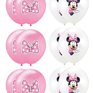 18pcs Minnie Mickey Mouse Birthday Party Balloons, Minnie Mickey Mouse Party Balloons Kids Party Supplies Decorations Favors (Balloons 18pcs)