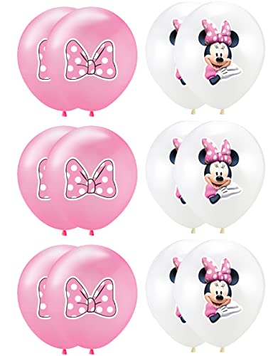 18pcs Minnie Mickey Mouse Birthday Party Balloons, Minnie Mickey Mouse Party Balloons Kids Party Supplies Decorations Favors (Balloons 18pcs)