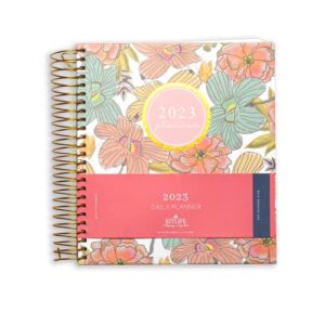 kitlife 2023 keeping it together daily planner | chic women’s planner with monthly calendar – spiral bound hardcover appointment book – schedule your business day – agenda with premium paper, floral