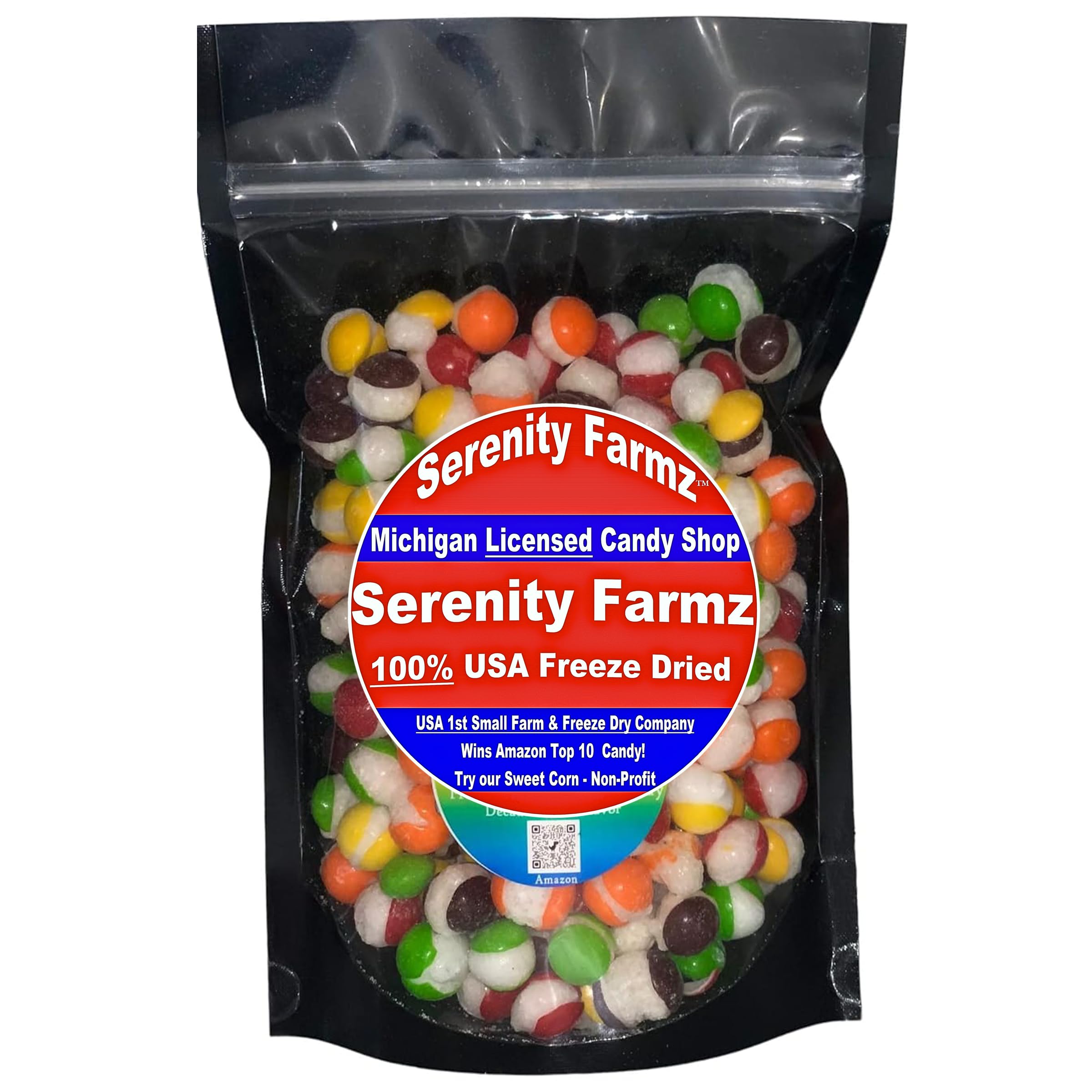 Serenity Farmz Freeze Dried Eco Puff Candy Hand Crafted Small Farm 3 oz Packaging May Vary