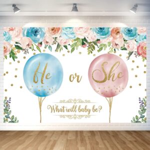 baby gender reveal party decoration baby shower backdrop photo background banner poster for baby gender reveal party decorations party supplies 70.8 x 47.2 inch
