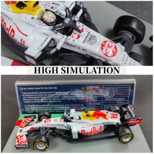 HTLNUZD Bburago 1:43 2021 Racing RB16B #33 Formula F1Max Verstappen 2nd Turkish1/43 Diecast Alloy Collectible Toy Car Model (Hardcover Version)