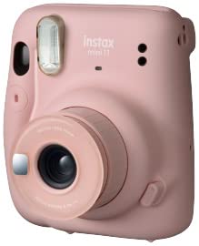 Fujifilm Instax Mini 11 Instant Camera Accessory Kit (Blush Pink) with Case, Instax Mini Film (2 Pack) and Instax Mini Sky Blue Film