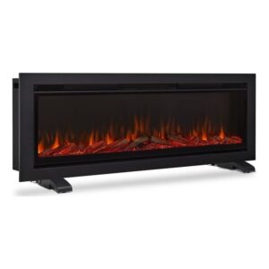 real flame 65" wall- mount or recessed electric fireplace insert by real flame