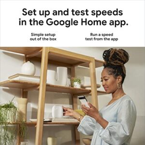 Google Nest WiFi Pro - 6E - Reliable Home Wi-Fi System with Fast Speed and Whole Home Coverage - Mesh Router - 3 Pack - Snow