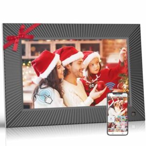 nethgrow 32gb ips touch screen digital picture frame - 10.1 inch wifi digital photo frame for home desk or wall decor, share photos instantly via app or email, unlimited cloud storage