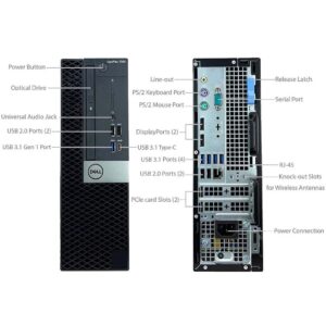 DELL Optiplex 7060 SFF Desktop Computer PC | Intel 8th Gen i7-8700 (6 Core) | 32GB DDR4 Ram New 1TB NVMe M.2 SSD | Built-in WiFi & Bluetooth | Windows 11 Pro | Wireless Keyboard & Mouse (Renewed)