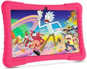 north bison kids tablet, 10 inch tablet for kids 64gb rom+512gb expand android tablets, tablet app preinstalled & parent control kids-pink