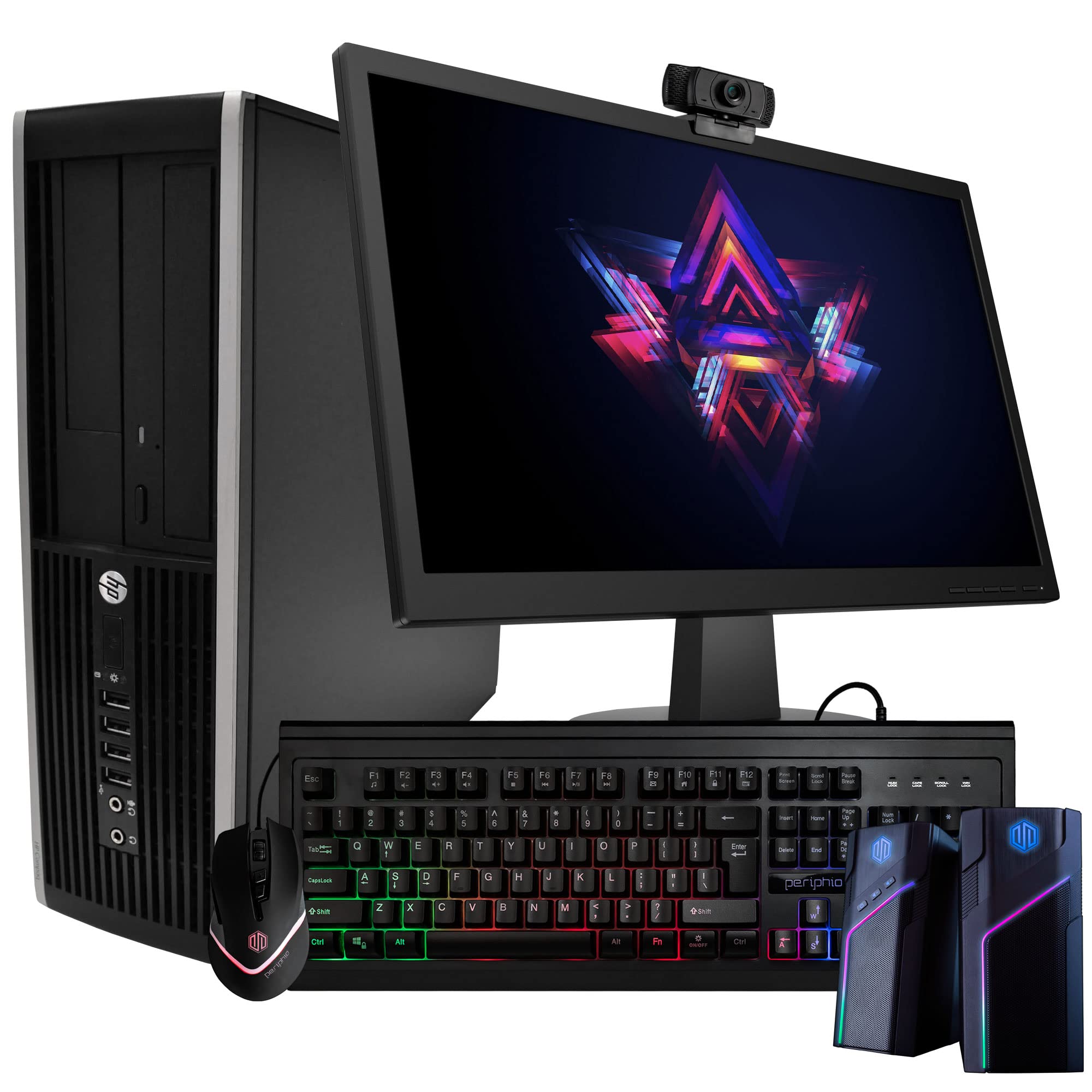 HP ProDesk 6200 Small Desktop Computer (SFF) | Quad Core Intel i5 (3.20GHz) | 8GB DDR3 RAM | 1TB HDD | 5G-WiFi + Bluetooth | Windows 10 Home | 24in Monitor | RGB Mouse, Keyboard + Speakers (Renewed)