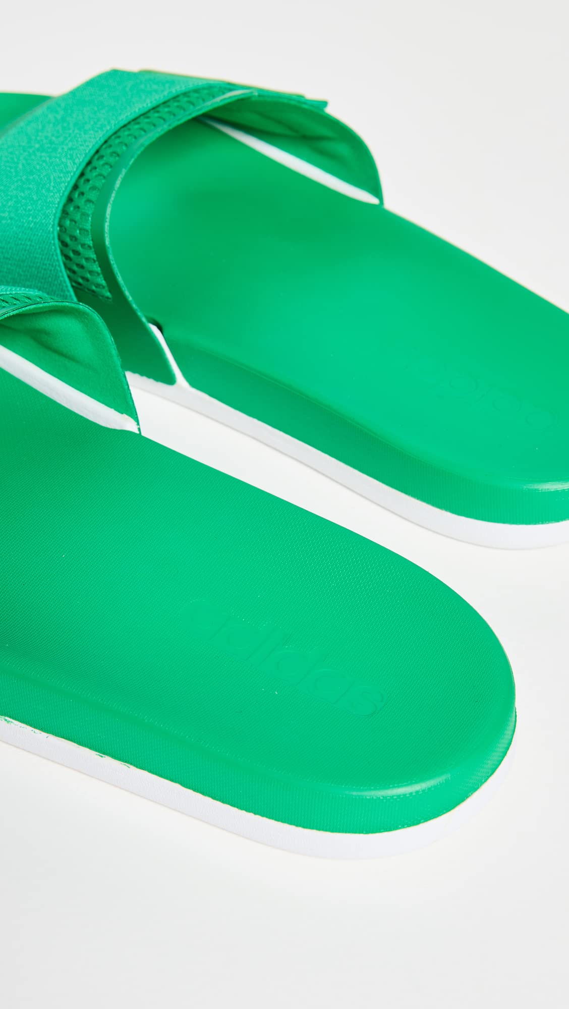 adidas by Stella McCartney Women's Slides, RichGreen/RichGreen/White, 7.5 Medium US