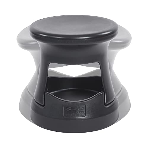 ECR4Kids Storage Wobble Stool, 15in Seat Height, Active Seating, Black