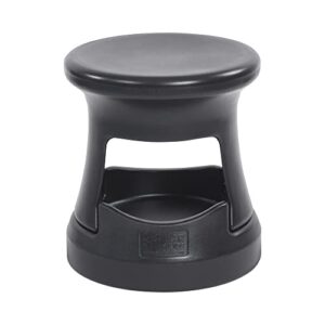 ECR4Kids Storage Wobble Stool, 15in Seat Height, Active Seating, Black