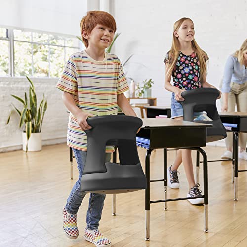 ECR4Kids Storage Wobble Stool, 15in Seat Height, Active Seating, Black