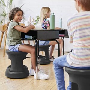 ECR4Kids Storage Wobble Stool, 15in Seat Height, Active Seating, Black