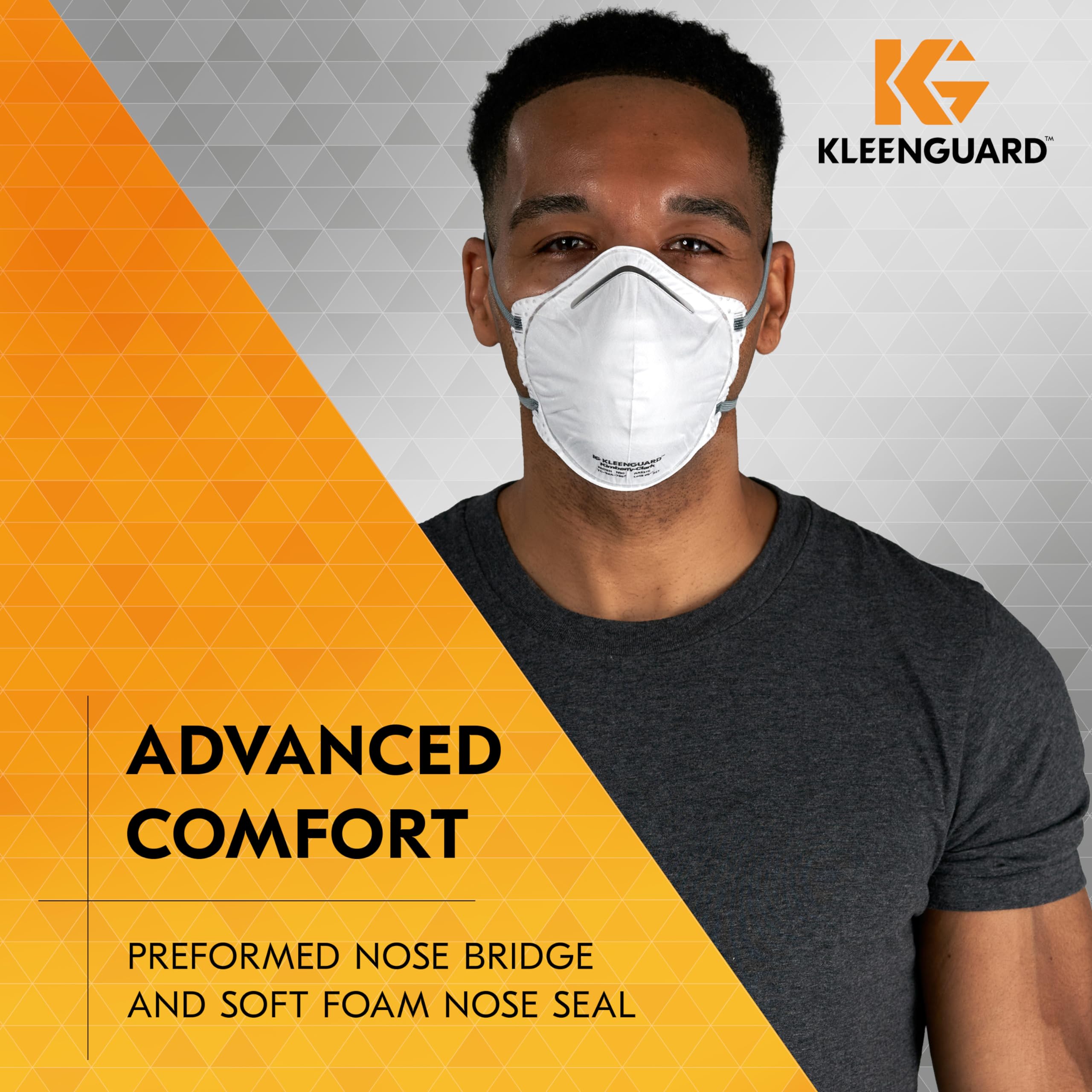 Kleenguard™ 3300 Series N95 Particulate Respirator (54625), RA3315 Molded Cup Style, NIOSH-Approved, Regular Fit, White (20 Respirators/Box)