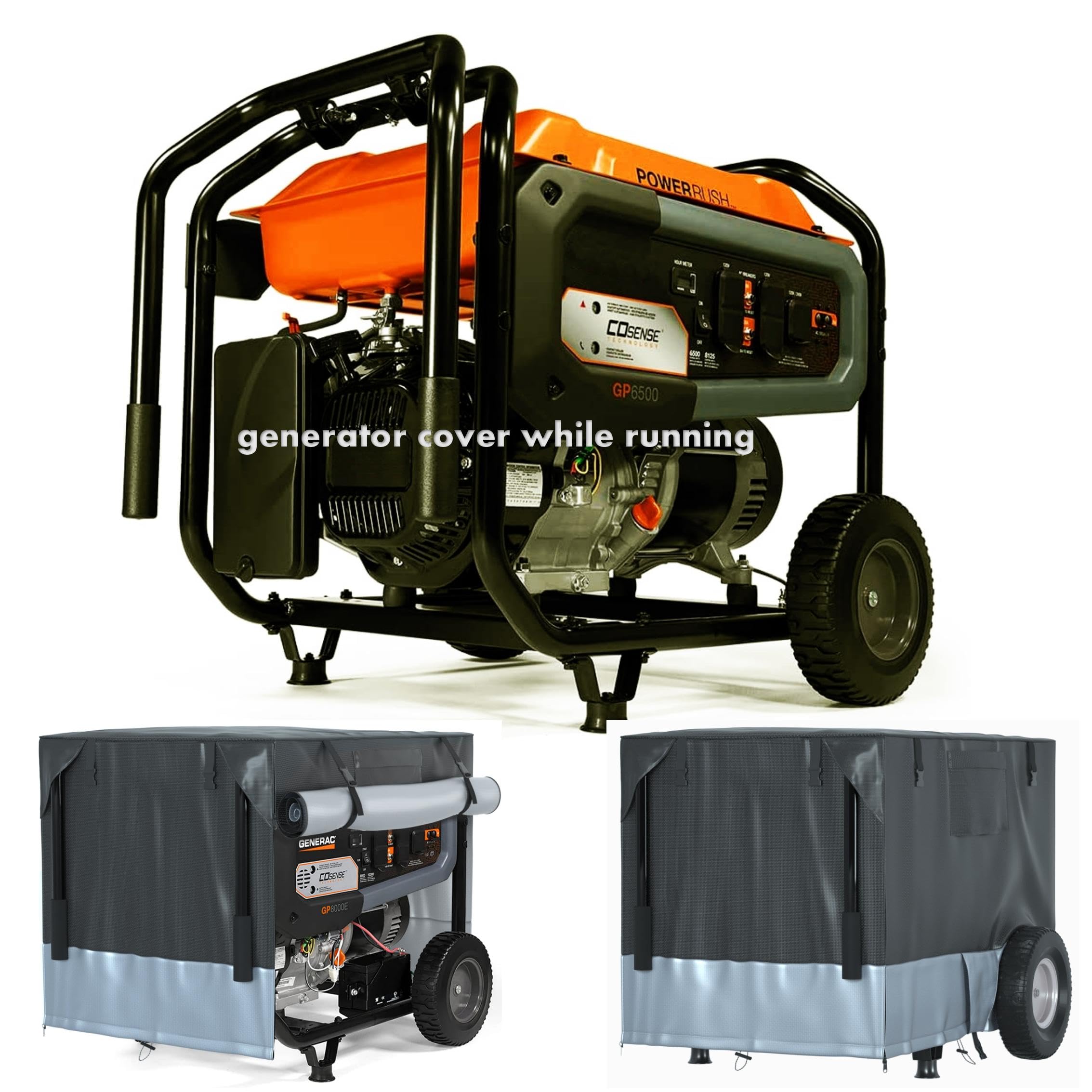 GeHeng Generator Running Cover, Can Be Used While Running, Compatible with Generac XT8500EFI Generac 7678 Generac GP3600 and more generators of similar size.