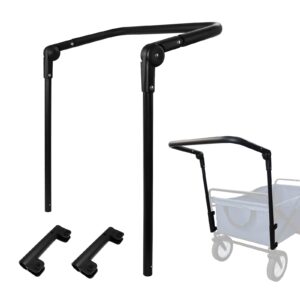voonke wagon handle,trolley handle for folded wagon with square frame wagon folding push handle for camping wagon stroller attachment compatible(not included wagon)