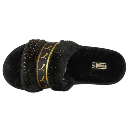 PUMA Fluff Remix Star Puma Black/Metallic Gold 8 B (M)