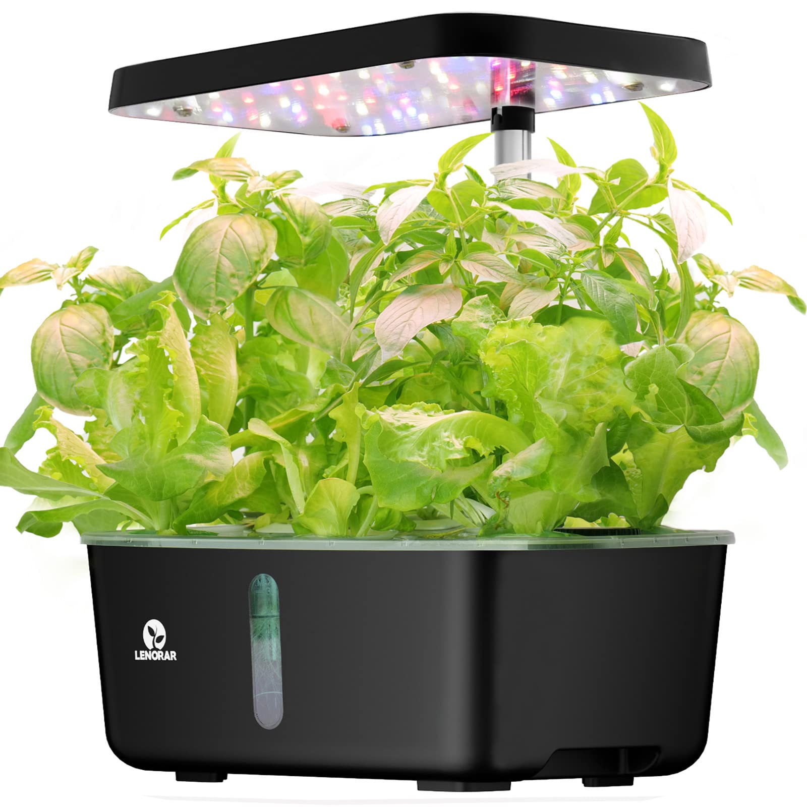 Hydroponics Growing System, 8 Pods Desktop Hydroponic Garden with Custom Spectrum LED Grow Light for Indoor Plants, Ultra-quiet Automatic Cycle Planting Herb Garden Kit with Water Pump for Home Office