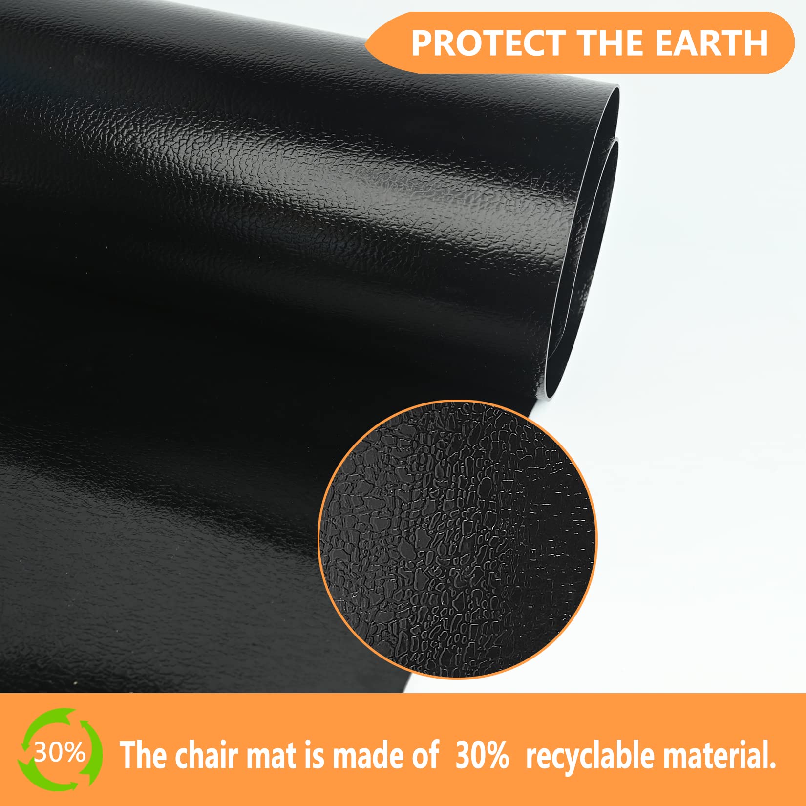 Naturehydro Low Pile Carpet Chair Mats - 48" x 30" x 0.09" Thick Transparent ChairMats, Clear Chair Mat for Office Chair on Carpeted Floors, Easy Rolling,BPA and Phthalates Free (Rectangle)