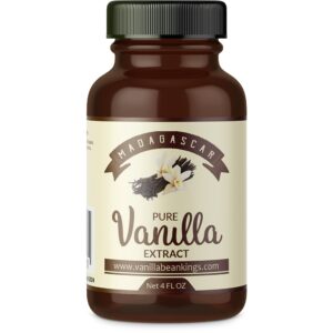 pure vanilla extract - made with bourbon madagascar vanilla beans - 4 fl oz – for baking, desserts, home cooking and chefs