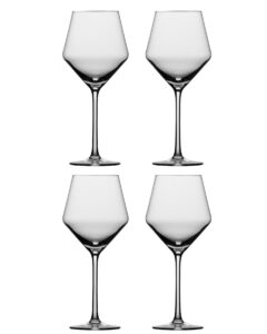 zwiesel glas pure tritan crystal stemware glassware collection beaujolais red wine glass, 16 ounce (4 pack)