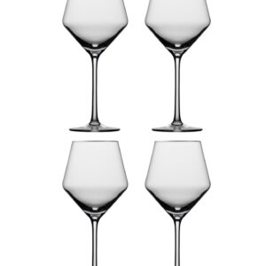 Zwiesel Glas Pure Tritan Crystal Stemware Glassware Collection Beaujolais Red Wine Glass, 16 Ounce (4 Pack)