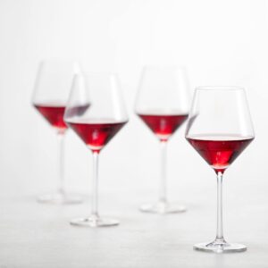 Zwiesel Glas Pure Tritan Crystal Stemware Glassware Collection Beaujolais Red Wine Glass, 16 Ounce (4 Pack)