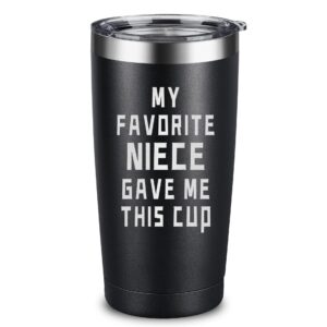 ariable uncle gifts from niece - best uncle gifts - christmas gifts for uncle, funny gifts for uncle birthday world best uncle ever present, 20oz tumbler